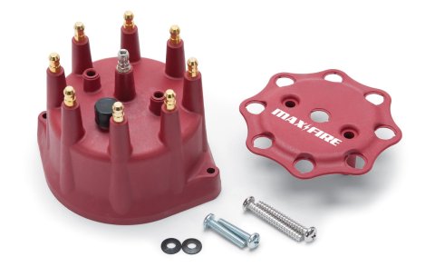 Edelbrock Max-Fire Distributor Caps 22731 Cap, Male/HEI-Style, Red, Screw-Down, Max-Fire, Each