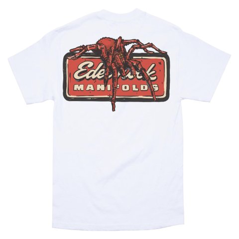Edelbrock Tarantula! T-Shirts 289331 T-Shirt, Short Sleeve, Cotton, White, Tarantula Manifold, Men's X-Large, Each