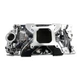 Edelbrock Victor Jr. Intake Manifolds 2975-CP Manifold, Jr., Single Plane, Aluminum, Chrome Plasma Coated, Square Bore, Chevy, Small Block, Each thumbnail 2