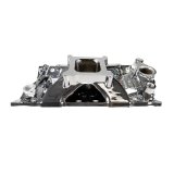 Edelbrock Victor Jr. Intake Manifolds 2975-CP Manifold, Jr., Single Plane, Aluminum, Chrome Plasma Coated, Square Bore, Chevy, Small Block, Each thumbnail 7