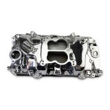 Edelbrock Performer Intake Manifolds 2161-CP Manifold, Performer, Dual Plane, Aluminum, Chrome Plasma Coated, Spread Bore, Chevy, 396-502, Oval Port, Each thumbnail 1