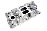 Edelbrock Performer RPM Air-Gap Intake Manifolds 7561-CP Manifold, Air Gap, Dual Plane, Aluminum, Chrome Plasma Coated, Chevy, Big Block, Oval Port, Std. Deck thumbnail 1