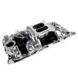 Edelbrock Performer RPM Air-Gap Intake Manifolds 7561-CP Manifold, Air Gap, Dual Plane, Aluminum, Chrome Plasma Coated, Chevy, Big Block, Oval Port, Std. Deck thumbnail 4