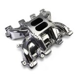 Edelbrock Performer RPM LS1 Intake Manifolds 71187-CP Manifold, RPM, Carbureted, Aluminum, Chrome Plasma Coated, Dual Plane, Cathedral Port, Chevy, 4.8, 5.3, 5.7, 6.0L, Each thumbnail 2