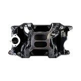 Edelbrock Performer RPM Air-Gap Intake Manifolds 7576-BP Manifold, Air Gap, Dual Plane, Aluminum, Black Plasma Coated, Square Bore, Mopar, Small Block, Each thumbnail 7