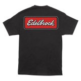 Edelbrock Badge Logo T-Shirts 289062 T-Shirt, Short Sleeve, Cotton, Black, Logo, Men's Large, Each thumbnail 1