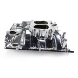 Edelbrock Performer RPM Intake Manifolds 7156-CP Manifold, RPM, Dual Plane, Aluminum, Chrome Plasma Coat, Square/Spread Bore, Pontiac, 326-455, Each thumbnail 3