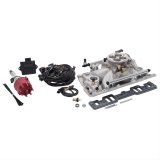 Edelbrock Pro-Flo 4 EFI Systems 35780 Fuel Injection System, 4, Self-Learning, Sequential Multi-Port, Satin, 450 HP Max, SB Chevy with Vortec or E-Tec heads, Kit thumbnail 1