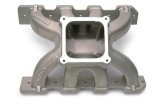 Edelbrock Ford Victor Cylinder Head End Seal Spacers 2864 Spacers, Intake Manifold, Aluminum, Natural, 9.500 in. Height, Ford, 351C, Yates SC-1 Heads, Kit thumbnail 1