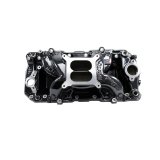 Edelbrock Performer RPM Air-Gap Intake Manifolds 7561-BP Manifold, Air Gap, Dual Plane, Aluminum, Black Plasma Coated, Chevy, Big Block, Oval Port, Std. Deck thumbnail 2