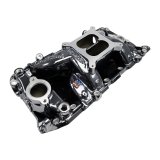 Edelbrock Performer RPM Air-Gap Intake Manifolds 7561-BP Manifold, Air Gap, Dual Plane, Aluminum, Black Plasma Coated, Chevy, Big Block, Oval Port, Std. Deck thumbnail 3