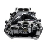 Edelbrock Performer RPM Air-Gap Intake Manifolds 7561-BP Manifold, Air Gap, Dual Plane, Aluminum, Black Plasma Coated, Chevy, Big Block, Oval Port, Std. Deck thumbnail 5
