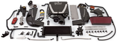Edelbrock E-Force Corvette C6 Stage 1 Street Legal Supercharger Kits 1593 System, E-Force, Serpentine, Black, 3.875 in. Diameter Pulley, Chevy, LS2, 6.0L, Kit thumbnail 7