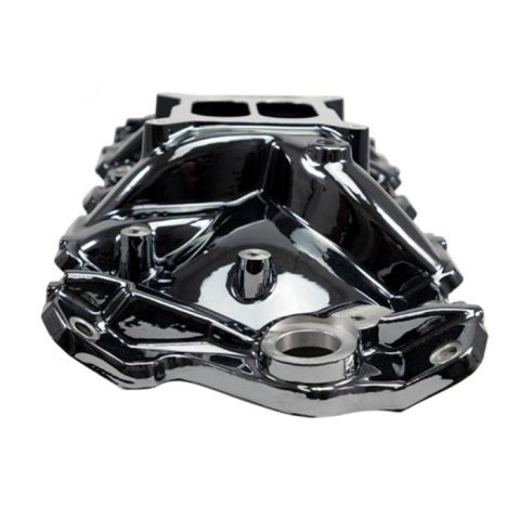 Edelbrock Performer EPS Intake Manifolds 2701-BP Manifold, EPS, Dual Plane, Aluminum, Black Plasma Coated, Square Bore, Chevy, Small Block, Each