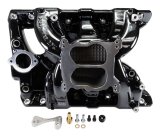 Edelbrock Performer RPM Intake Manifolds 7156-BP Manifold, RPM, Dual Plane, Black Plasma Coated, Natural, Square/Spread Bore, Pontiac, 326-455, Each thumbnail 8