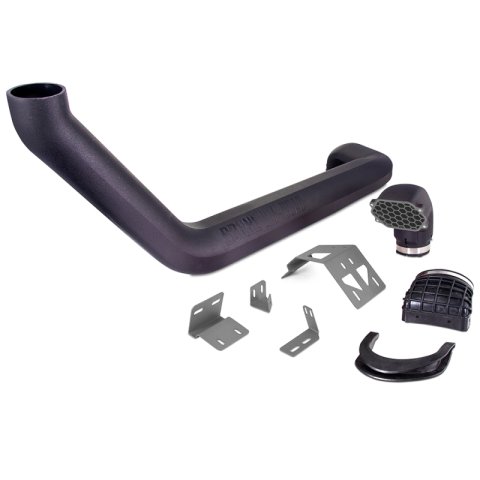 Borne Off-Road Snorkel Air Intakes MMAI-JL-18NGR Intake Kits, Intake Snorkel, Polyethylene Tube, Black, Gray Primer Brackets, Jeep, Kit