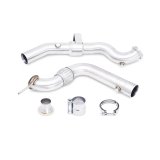 Mishimoto Downpipes MMDP-MUS4-15CAT Downpipes, Exhaust, Turbo, Stainless Steel, Natural, 3.00 in. Inlet, 2.25 in. Outlet, Ford, 2.3L, Kit thumbnail 1
