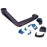 Borne Off-Road Snorkel Air Intakes MMAI-JL-18NMWBL Intake Kits, Intake Snorkel, Polyethylene Tube, Black, Micro-Wrinkle Blue Brackets, Jeep, Kit thumbnail 1