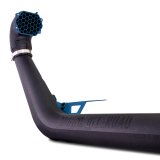 Borne Off-Road Snorkel Air Intakes MMAI-JL-18NMWBL Intake Kits, Intake Snorkel, Polyethylene Tube, Black, Micro-Wrinkle Blue Brackets, Jeep, Kit thumbnail 6