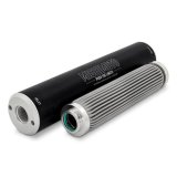 Mishimoto 10 Microns Fuel Filter with -10 AN O-ring Inlet Size MMFF-HF-S010 Filter, High Flow, Aluminum, Black, Anodized, Serviceable, 10-Micron, Stainless Steel Element, ORB, Female Threads, Each thumbnail 1