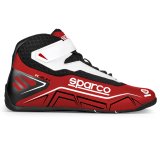 Sparco K-Run Driving Shoes 00127141RSBI & Boots, Shoes, Mid-top, Microfiber Outer, Red/White, Natural Rubber Outer Sole, European Shoe Size 41, Pair thumbnail 1