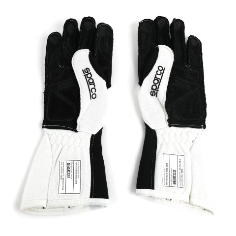 Sparco Driving Gloves 00135611BINR Nomex Gloves, GLOVE WHT/BLK