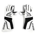 Sparco Driving Gloves 00135611BINR Nomex Gloves, GLOVE WHT/BLK thumbnail 2