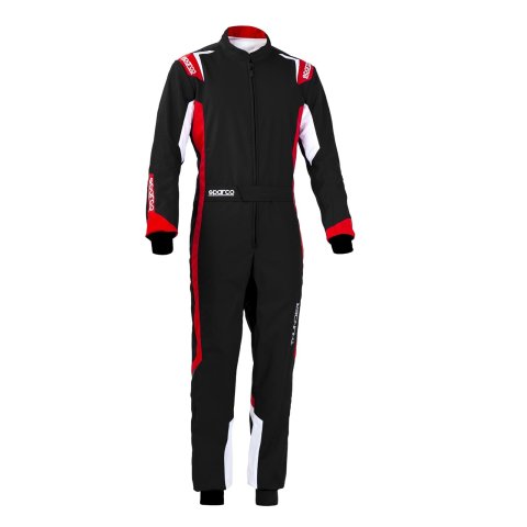 Sparco Thunder Karting Suits 002342NRRS3L Driving Suits, Suits, One-piece, 2 Layers, Polyester/Polyamide, Black/Red, CIK/FIA N2013.1 Rating, Men's Large, Each