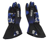 Sparco Rush Karting Gloves 00255609BXNR Driving Gloves, Gloves, One Layer, Polyamide/Cotton, Blue/Black, Small, Pair thumbnail 1