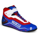 Sparco K-Run Driving Shoes 00127130AZRS & Boots, Shoes, Mid-top, Microfiber Outer, Blue/Red, Natural Rubber Outer Sole, European Shoe Size 30, Pair thumbnail 1