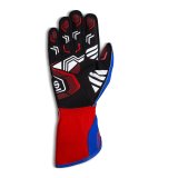 Sparco Record Karting Gloves 00255511AZRS Driving Gloves, Gloves, One Layer, Synthetic, Blue/Red, Large, Pair thumbnail 2