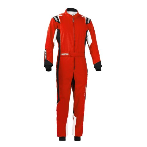 Sparco Thunder Karting Suits 002342RSNR3L Driving Suits, Suits, One-piece, 2 Layers, Polyester/Polyamide, Red/Black, CIK/FIA N2013.1 Rating, Men's Large, Each