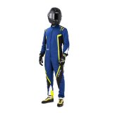 Sparco Kerb Karting Suits 002341BNGB3L Driving Suits, Suits, One-piece, 2 Layers, Polyamide, Navy Blue/Black/Yellow, CIK/FIA N2013.1 Rating, Men's Large, Each thumbnail 3