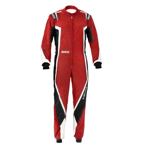 Sparco Kerb Karting Suits 002341RNBO2M Driving Suits, Suits, One-piece, 2 Layers, Polyamide, Red/Black/White, CIK/FIA N2013.1 Rating, Men's Medium, Each