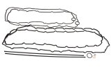 Mahle Original Oil Pan Gaskets OS32271 Gaskets, Molded Rubber Compound, Ford, 6.0L Diesel, Set thumbnail 2