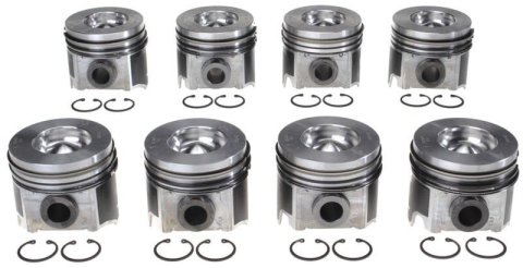 Mahle Original OE Replacement Pistons 224-3503WR.030 Pistons, Replacement, Dish, Cast Aluminum, Ford, 6.0L, Diesel, V8, Set of 8 thumbnail 4