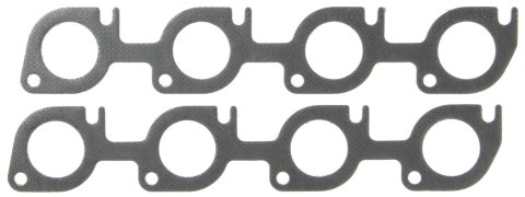 MAHLE Original Header and Exhaust Manifold Gaskets MS19980 CHEVROLET V8 SMALL BLOCK 302, 327, 350, 400 Engines GMCP Splayed Valve 2" headers, 2 bolts per port@45 degree angle
