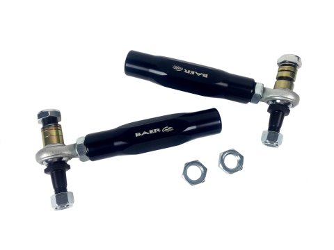 Baer Brakes Tracker Tie Rod Ends 3261003 Bump Steer Adjusters, Aluminum Sleeve, Black, Adjustable, Ford, Kit thumbnail 1