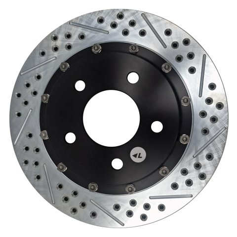 Baer Brakes EradiSpeed+ Brake Rotors 2262001 Rotor, EradiSpeed-Plus, Cross-Drilled, Slotted, Iron, Zinc Plated, Rear, Ford, Pair
