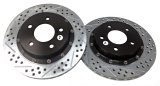 Baer Brakes EradiSpeed+ Brake Rotors 2262001 Rotor, EradiSpeed-Plus, Cross-Drilled, Slotted, Iron, Zinc Plated, Rear, Ford, Pair thumbnail 3