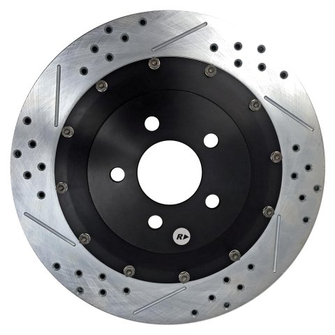 Baer Brakes EradiSpeed+ 1 Brake Rotors 2262019 Rotor, EradiSpeed-Plus 2, Cross-Drilled, Slotted, Iron, Zinc Plated, Rear, Ford, Pair