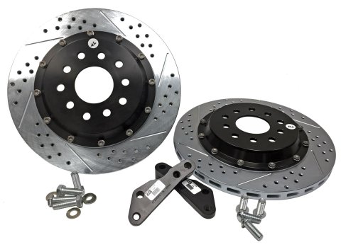 Baer Brakes EradiSpeed+ 1 Brake Rotors 2302041 Rotor, EradiSpeed-Plus 2, Cross-Drilled, Slotted, Iron, Zinc Plated, Rear, Chevy, Pair