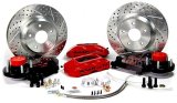 Baer Brakes Track4 Disc Brake Systems 4261364R Kits, Systems, Front, Cross-drilled/Slotted Rotors, 4-piston Red Powdercoated Calipers, Ford, Kit thumbnail 2