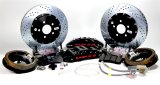Baer Brakes Claw Extreme+ Disc Brake Systems 4302426B Kit, Extreme+, Rear, Cross-drilled/Slotted Rotors, 6-piston Black Powdercoated Calipers, Buick, Chevy, Oldsmobile, Pontiac, Kit thumbnail 1