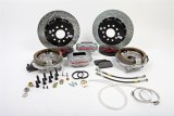Baer Brakes SS4+ Disc Brake Systems 4262255S Kits, SS4 Plus Systems, Rear, Cross-drilled/Slotted Rotors, Silver Powdercoated Calipers, Small Ford (3.375 in. x 2.00 in.), Kit thumbnail 1