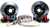 Baer Brakes Claw Extreme+ Disc Brake Systems 4301391S Kit, Extreme+, Front, Cross-drilled/Slotted Rotors, 6-piston Silver Powdercoated Calipers, Chevy, GMC, Kit thumbnail 1