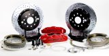 Baer Brakes Claw Pro+ Disc Brake Systems 4262297R Kits, Pro Plus Systems, Rear, Cross-drilled/Slotted Rotors, 6-piston Red Powdercoated Calipers, Ford, Kit thumbnail 1