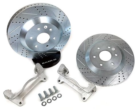 Baer Brakes Big Claw Brake Rotors for 2010-2020 F-150 - 2261043 Rotor, Claw, Cross-Drilled, Slotted, Cast Iron, Zinc Plated, Front, Ford, Pair thumbnail 4