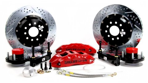Baer Brakes Claw Extreme+ Disc Brake Systems 4261203R Kit, Extreme+, Front, Cross-drilled/Slotted Rotors, 6-piston Red Powdercoated Calipers, Ford, Mercury, Kit