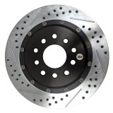 Baer Brakes EradiSpeed+ Brake Rotors 2301012 Rotor, EradiSpeed-Plus, Cross-Drilled, Slotted, Iron, Zinc Plated, Front, Chevy, Pair thumbnail 1